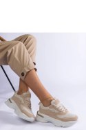 Beżowe sneakersy na grubszej podeszwie Guerrera - Solea Solea