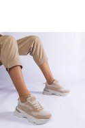 Beżowe sneakersy na grubszej podeszwie Guerrera - Solea Solea