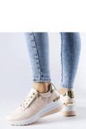 Beżowe sneakersy zdobione zamkiem Marietta - Solea Solea