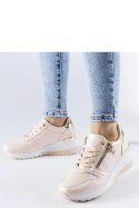 Beżowe sneakersy zdobione zamkiem Marietta - Solea Solea