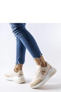 Beżowo-białe sneakersy z ozdobną nitką Acciano - Solea Solea