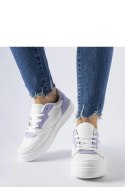 Białe sneakersy z fioletowym akcentem Fournie - Solea Solea