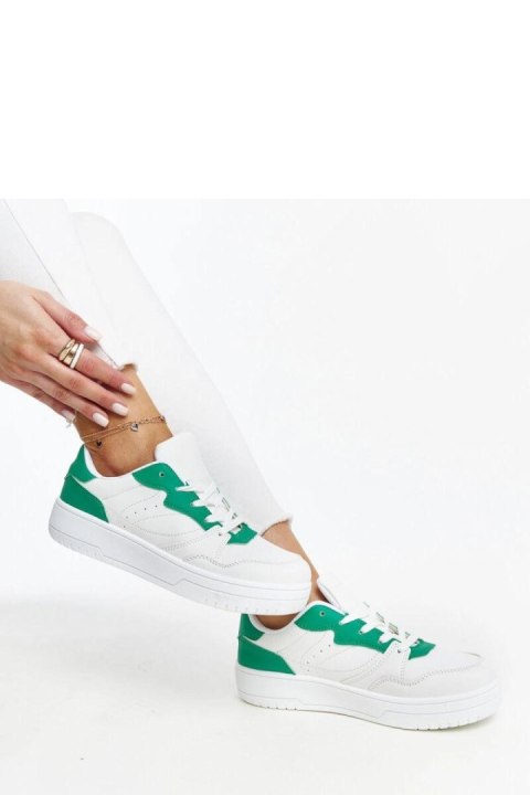 Białe sneakersy z zielonym akcentem Fournie - Solea Solea