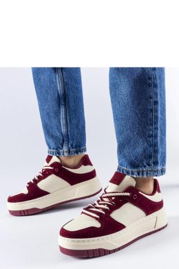 Bordowe sneakersy na platformie Crim - Solea Solea