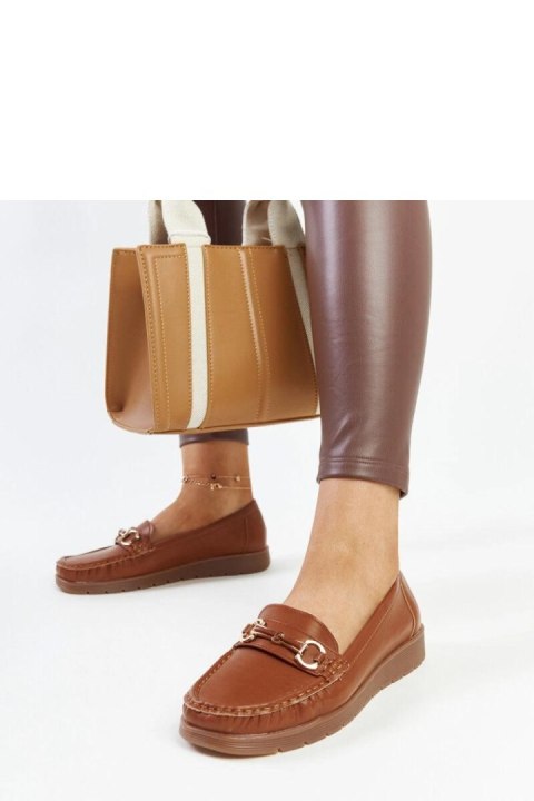 Brązowe mokasyny z klamerką Anisah - Solea Solea