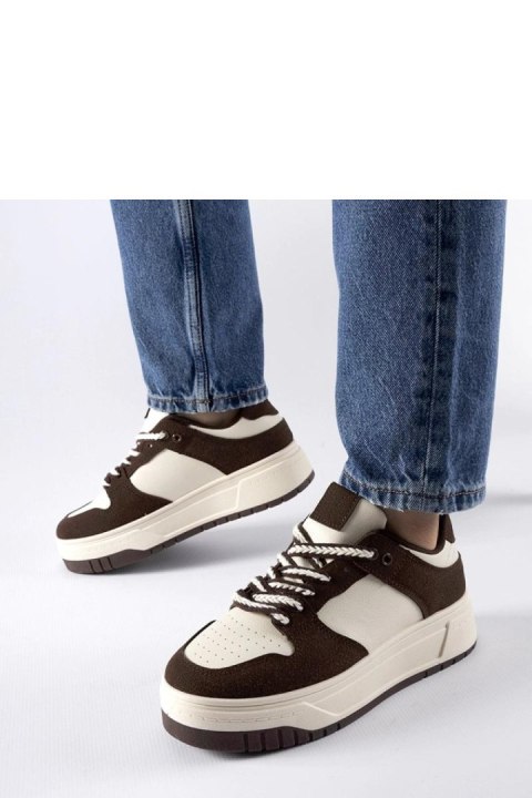 Brązowe sneakersy na platformie Crim - Solea Solea
