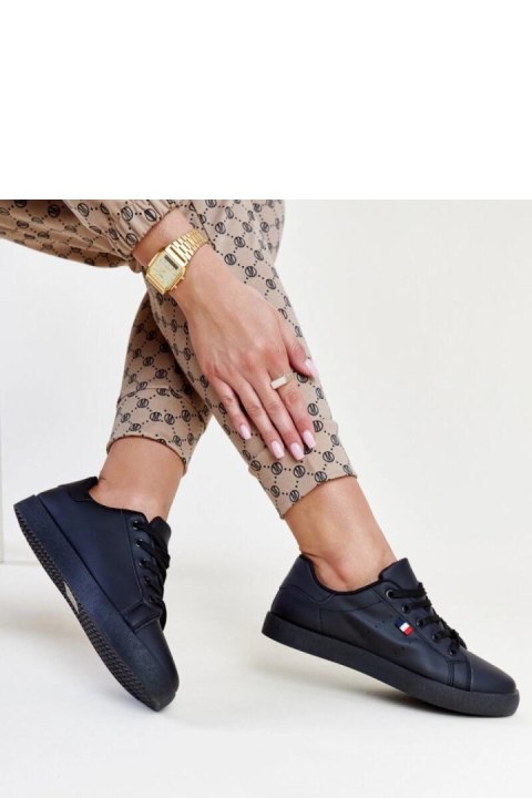Czarne sneakersy eko skóra Gioya - Solea Solea Czarne sneakersy eko skóra Gioya - Solea Solea
