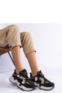 Czarne sneakersy ze złotymi wstawkami Candra - Solea Solea