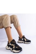 Czarne sneakersy ze złotymi wstawkami Candra - Solea Solea