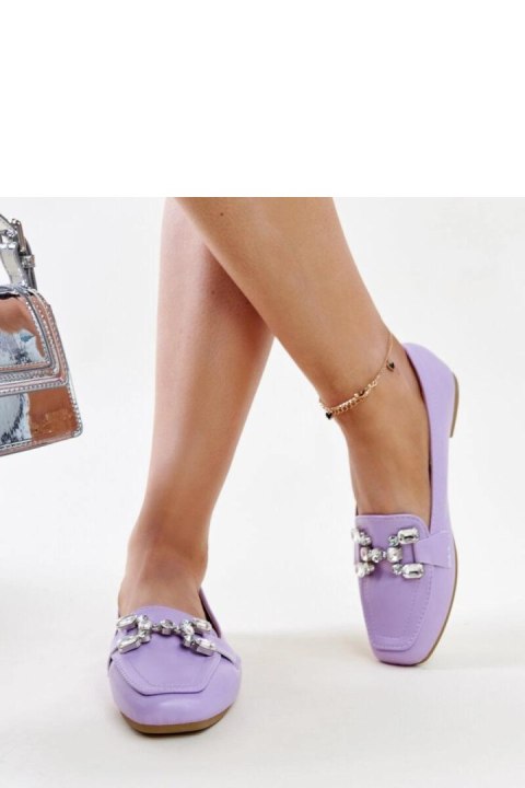 Fioletowe mokasyny z cyrkonową klamerką Mali - Solea Solea