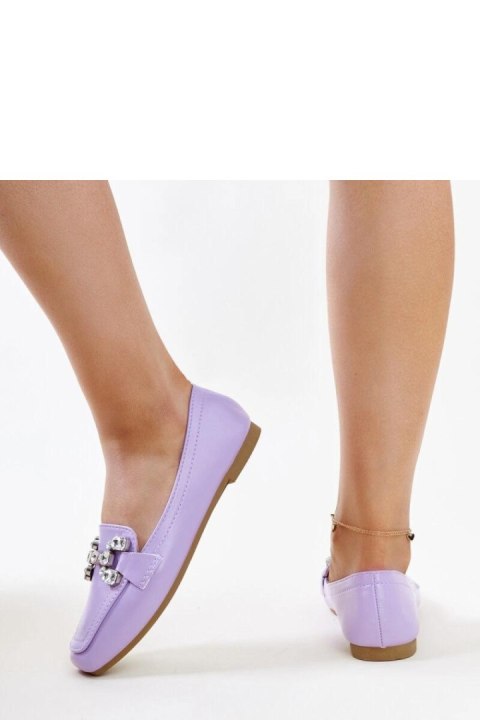 Fioletowe mokasyny z cyrkonową klamerką Mali - Solea Solea