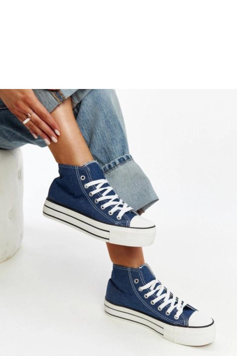 Jeansowe wysokie trampki na grubej podeszwie Bagy - Solea Solea