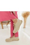 Beżowe materiałowe sneakersy Mira - Solea Solea