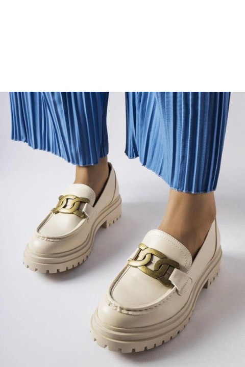 Beżowe mokasyny ozdobione klamerką Schlanders - Solea Solea Beżowe mokasyny ozdobione klamerką Schlanders - Solea Solea