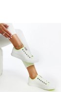 Białe damskie trampki z kolorem CROSS JEANS - Solea Solea
