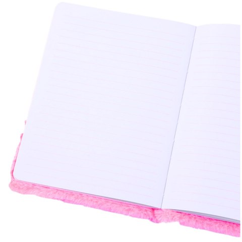 Pluszowy Futerkowy Notatnik Zeszyt W Linie Z Jednorożcem Grzywa Kolorowy A5 LEAN