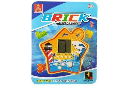 Gra Elektroniczna Kieszonkowa Brick Tetris Żółty LEAN TOYS Gra Elektroniczna Kieszonkowa Brick Tetris Żółty LEAN TOYS