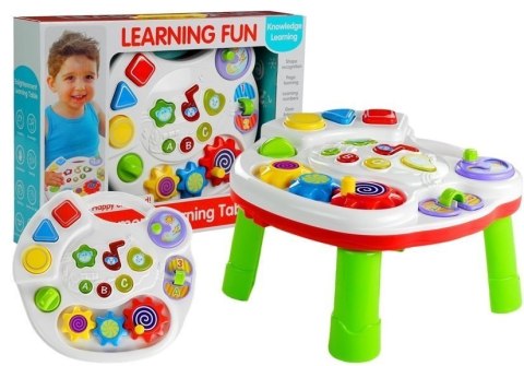 Stolik Edukacyjny Kształty Cyferki Gra Świeci LEAN Toys