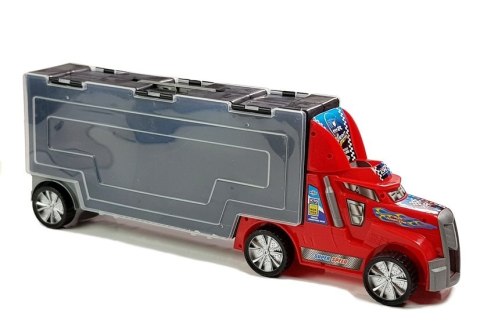 Tir Ciężarówka z Autkami Sorter Resoraki Akcesoria LEAN Toys