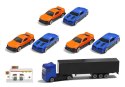 Tir Ciężarówka z Autkami Sorter Resoraki Akcesoria LEAN Toys
