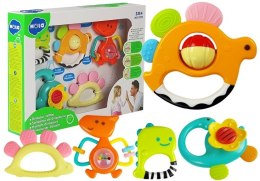 Zestaw Grzechotek Grzechotki Kolorowe Dinozaury LEAN Toys