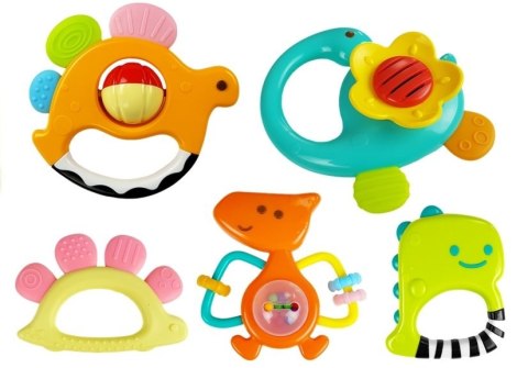 Zestaw Grzechotek Grzechotki Kolorowe Dinozaury LEAN Toys Zestaw Grzechotek Grzechotki Kolorowe Dinozaury LEAN Toys