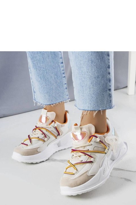 Beżowe sneakersy z łączonych materiałów Traci - Solea Solea