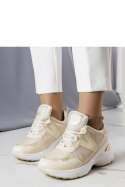 Beżowe sneakersy z metalicznymi wstawkami Ruais - Solea Solea
