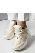 Beżowe sneakersy z metalicznymi wstawkami Ruais - Solea Solea