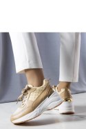 Beżowe sneakersy zdobione monogramem Lora - Solea Solea