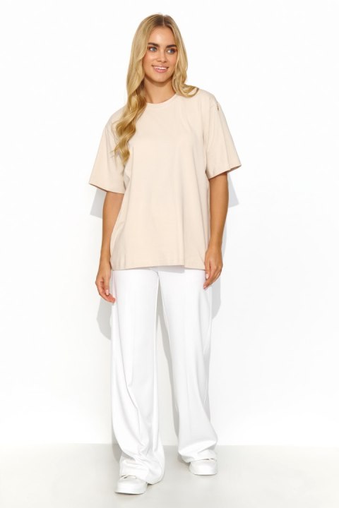 T-shirt Damski Model M826 Light Beige - Makadamia Makadamia T-shirt Damski Model M826 Light Beige - Makadamia Makadamia