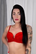 Biustonosz push up Biustonosz Push-up Model Peonia BL157RD Red - Barbara Lingerie Barbara Lingerie