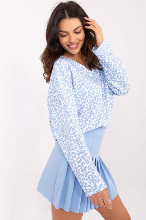 Bluzka Model MI-BZ-391739.34 White/Blue - Italy Moda Italy Moda