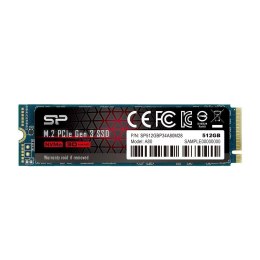 Dysk SSD Silicon Power A80 512GB M.2 PCIe Gen3x4 NVMe (3400/3000 MB/s) 2280 Silicon Power