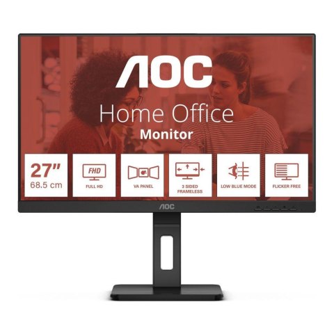 Monitor AOC 27" 27E3QAF HDMI DP VGA głośniki 2x2W AOC Monitor AOC 27" 27E3QAF HDMI DP VGA głośniki 2x2W AOC