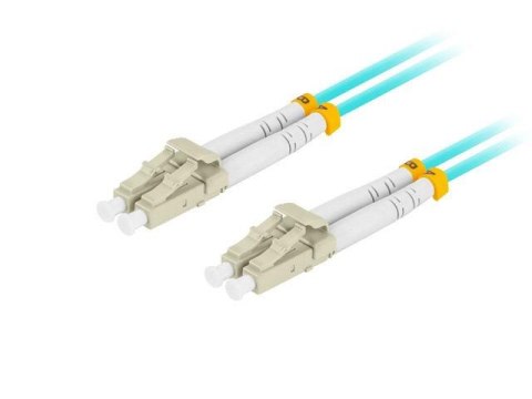 Patchcord światłowodowy Lanberg MM LC/UPC-LC/UPC DUPLEX 3.0mm OM3 50/125 LSZH 3m aqua LANBERG