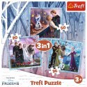 Puzzle - 3w1 (20, 36, 50) - Kraina Lodu II - Magiczna opowieść - Trefl 34853 Trefl Puzzle