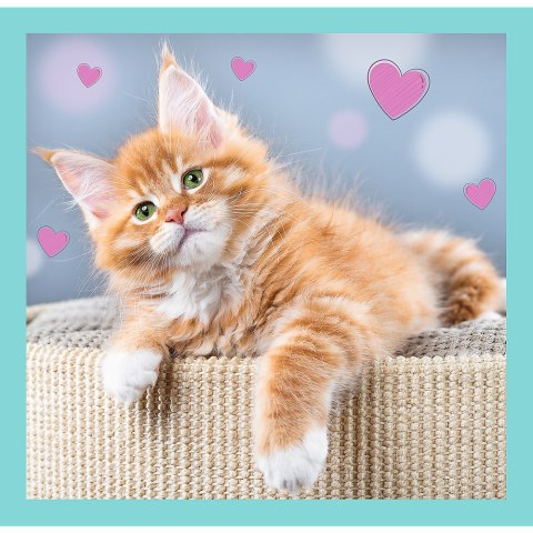 Puzzle - 3w1 (20, 36, 50) - Słodkie zwierzaki - Trefl 34862 Trefl Puzzle