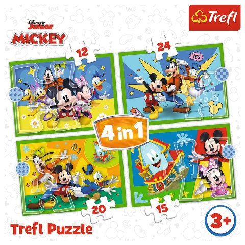 Puzzle - 4w1 (12, 15, 20, 24) - Wśród przyjaciół - Myszka Miki - Trefl 34616 Trefl Puzzle Puzzle - 4w1 (12, 15, 20, 24) - Wśród przyjaciół - Myszka Miki - Trefl 34616 Trefl Puzzle