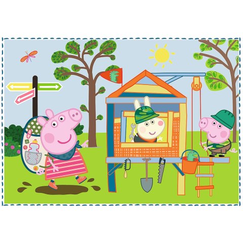 Puzzle - 4w1 (12,15, 20, 24) - Wspomnienia z wakacji - Świnka Peppa - Trefl 34359 Trefl Puzzle Puzzle - 4w1 (12,15, 20, 24) - Wspomnienia z wakacji - Świnka Peppa - Trefl 34359 Trefl Puzzle