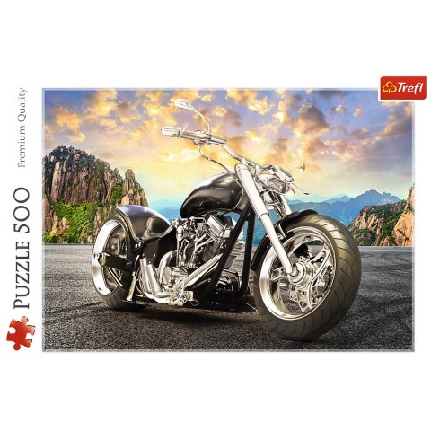 Puzzle - 500 - Czarny motocykl - Trefl 37384 Trefl Puzzle Puzzle - 500 - Czarny motocykl - Trefl 37384 Trefl Puzzle