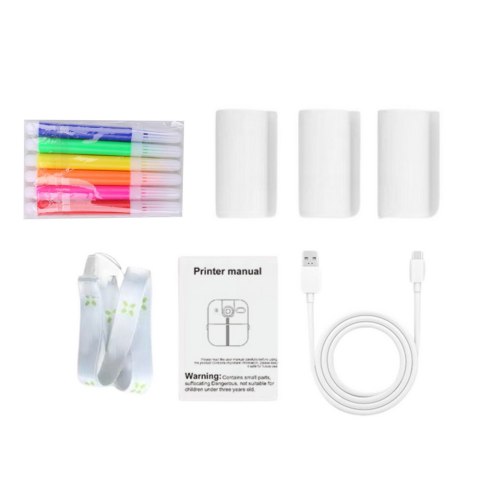 Aparat Natychmiastowy z Drukarką Termiczną Gry 3 Rolki Różowy Jednorożec LEAN Toys