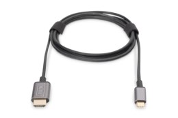 Kabel adapter DIGITUS USB Typ C 3.1 na HDMI 4K 30Hz metalowa obudowa HQ czarny 1,8m Digitus