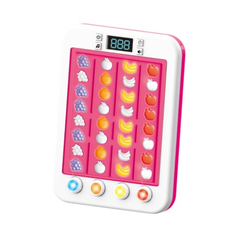 Elektroniczna Gra Rytmiczna Owoce Światła Dźwięki Różowa LEAN Toys Elektroniczna Gra Rytmiczna Owoce Światła Dźwięki Różowa LEAN Toys