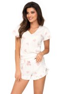 Piżama Damska Model Sweet 1/2 Ecru - Donna Donna Piżama Damska Model Sweet 1/2 Ecru - Donna Donna