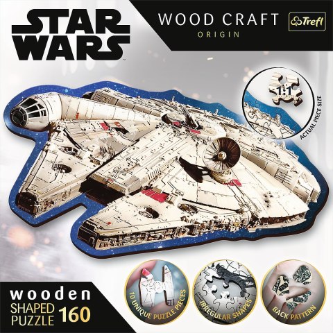 Puzzle drewniane - 160 - Gwiezdne wojny - STAR WARS - Sokół Millennium - Trefl 20189 Trefl Puzzle