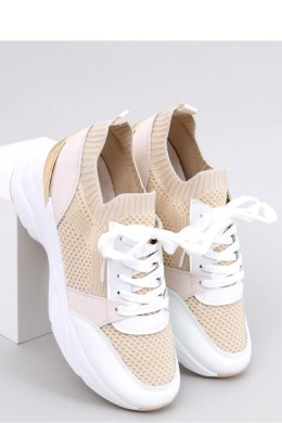 Sneakersy na koturnie DAVIS BEIGE - Inello Inello