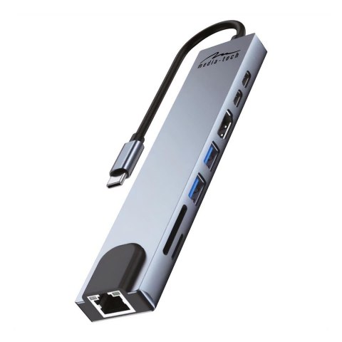 Stacja dokująca USB-C Media-Tech 8 in 1 GIGA LAN HUB MT5046 Media-Tech