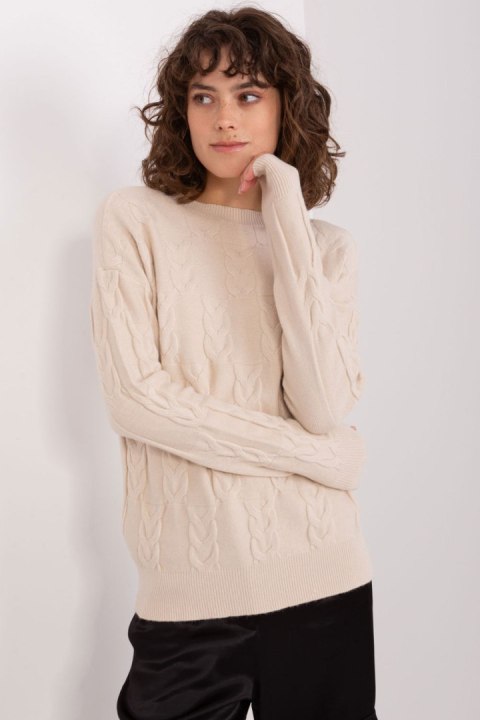 Sweter Damski Model AT-SW-2340.10 Light Beige - AT AT