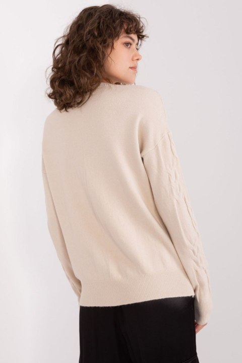 Sweter Damski Model AT-SW-2340.10 Light Beige - AT AT